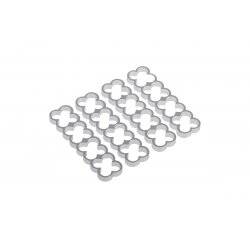 Alphacool Eiskamm Alu X16 - 4mm silver - 4 pcs