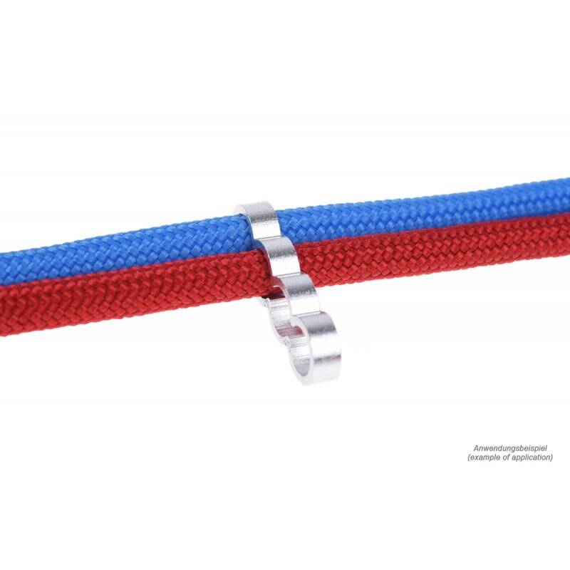 Alphacool Eiskamm Alu X4 Flat - 4mm silver - 4 pcs