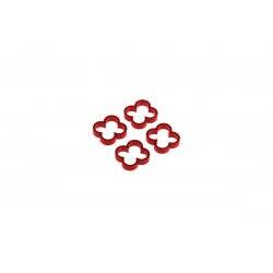 Alphacool Eiskamm Alu X4 - 4mm red - 4 pcs