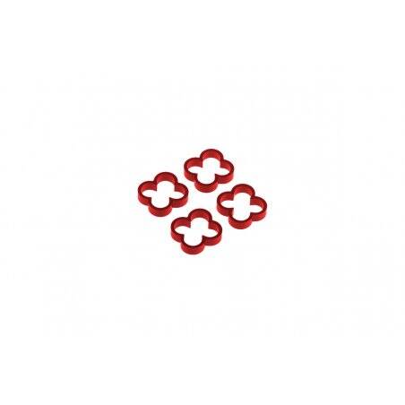 Alphacool Eiskamm Alu X4 - 4mm red - 4 pcs