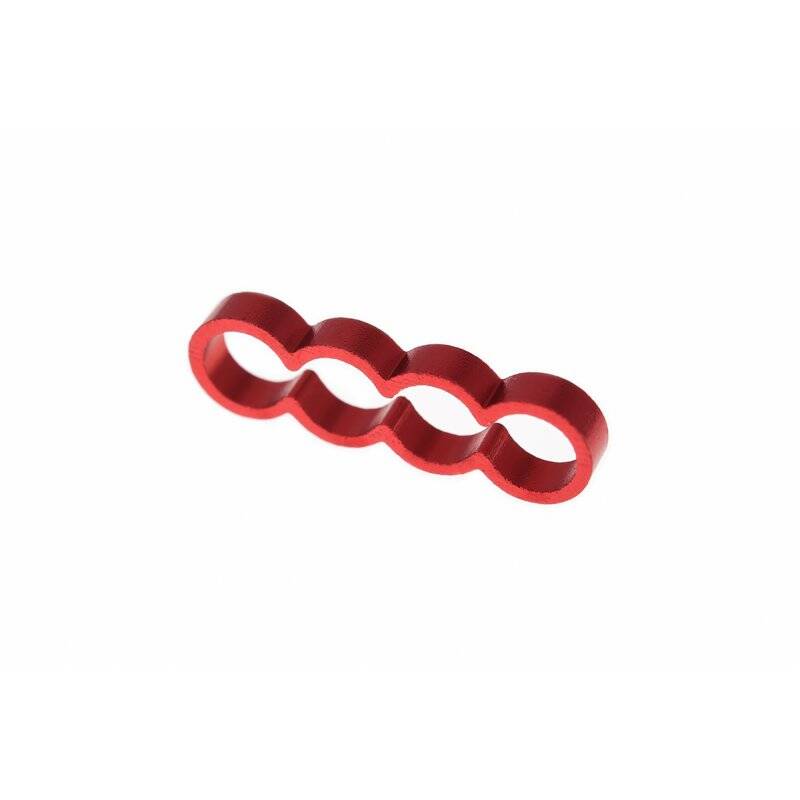 Alphacool Eiskamm Alu X4 Flat - 4mm red - 4 pcs