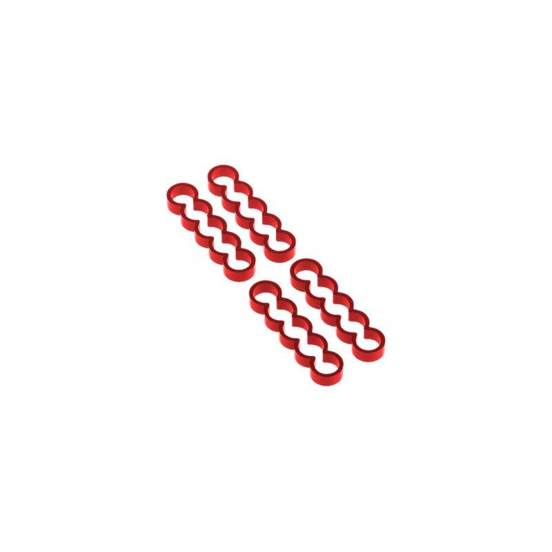 Alphacool Eiskamm Alu X5 Flat - 4mm red - 4 pcs