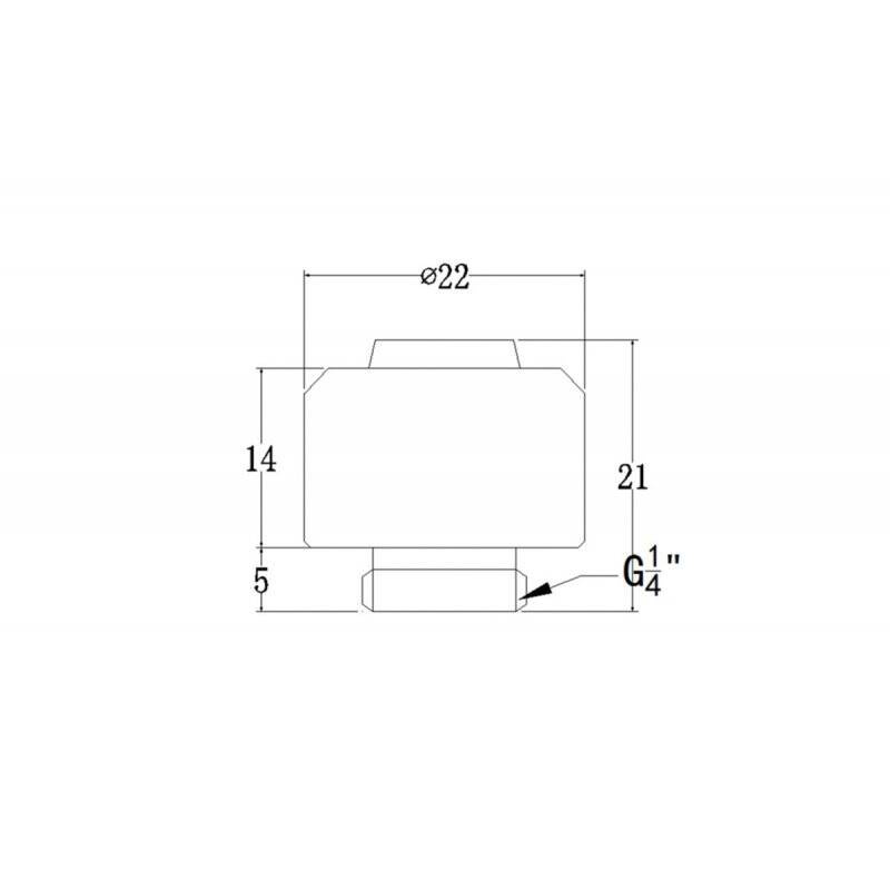 Bykski  B-FT4-TK-V2 16/10mm compression fitting - Silver