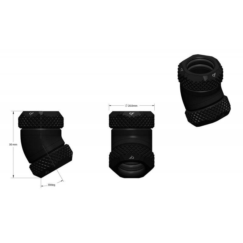 Nanoxia CoolForce - 30° HT Adapter 12 mm auf 12 mm