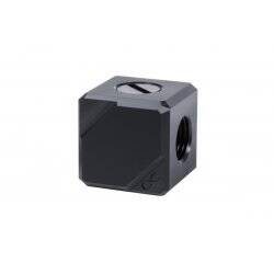 Raccord 4 voies pour G1/4 Alphacool compatible Eiszapfen connection terminal (Noir)