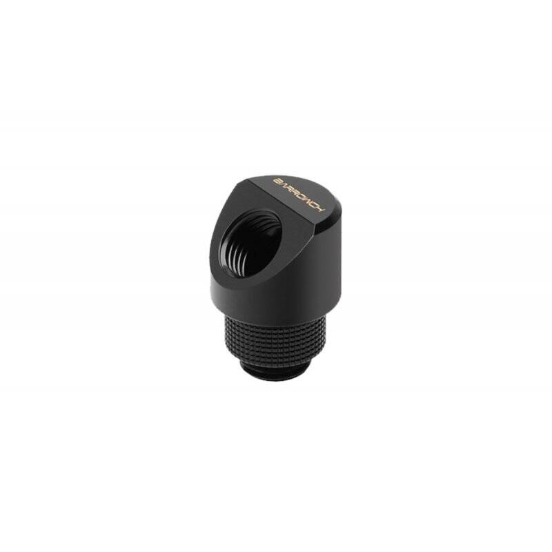 BarrowCH G1/4 Male Rotary to Smooth 45 Degree Female Angle - Black