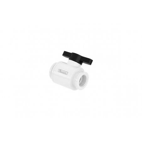 Barrow Mini Water stop valve - White main body + classic black aluminum handle