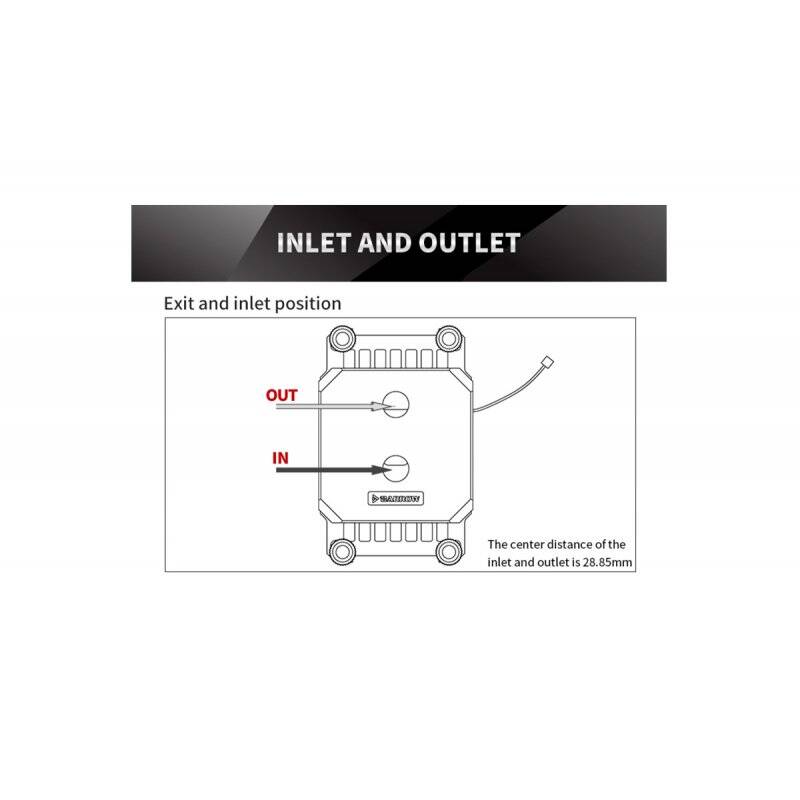 Barrow AMD AM4 platform special jetting type micro waterway CPU water block - White