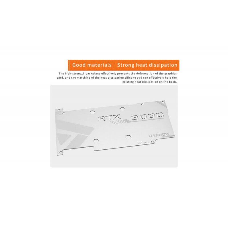 Barrow Backplate for GALAX/GAINWARD 3090 full coverage GPU Water Block - Silvery