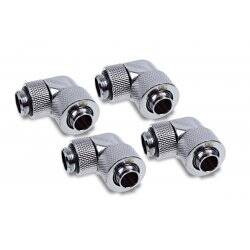 Alphacool Eiszapfen 13/10mm compression fitting 90° rotatable G1/4 - 4pcs Set Chrome