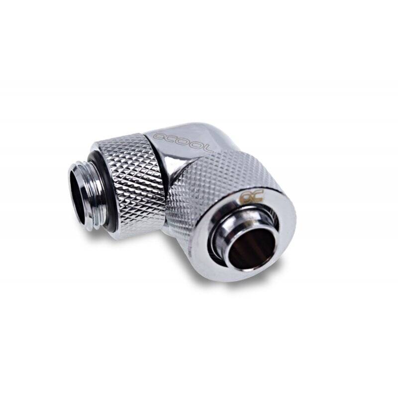 Alphacool Eiszapfen 13/10mm compression fitting 90° rotatable G1/4 - 4pcs Set Chrome
