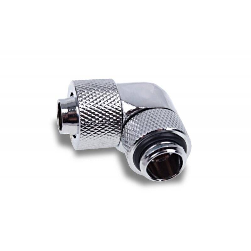 Alphacool Eiszapfen 13/10mm compression fitting 90° rotatable G1/4 - 4pcs Set Chrome