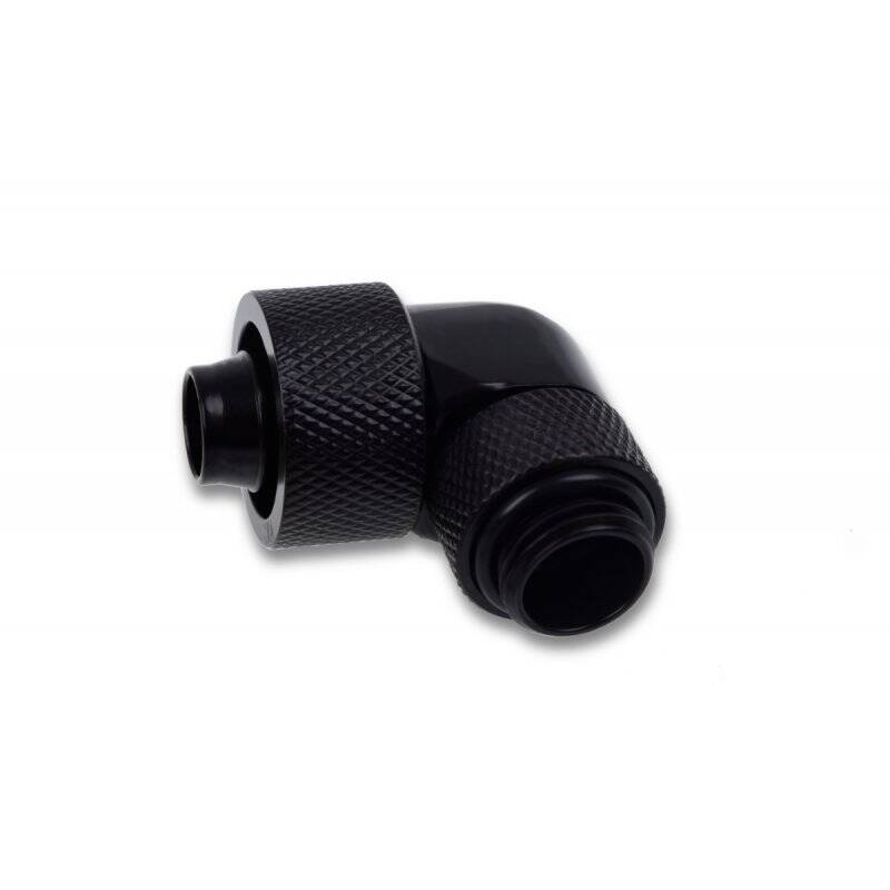 Alphacool Eiszapfen 16/10mm compression fitting 90° rotatable G1/4 - 4pcs Set Deep Black