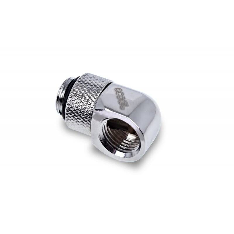 Alphacool Eiszapfen L-connector rotatable G1/4 AG to G1/4 IG - 4pcs Set Chrome
