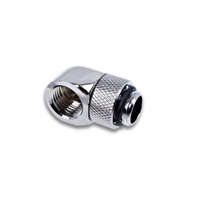 Alphacool Eiszapfen L-connector rotatable G1/4 AG to G1/4 IG - 4pcs Set Chrome