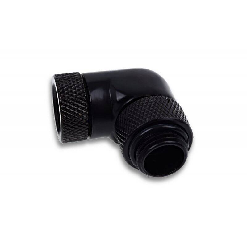 Alphacool Eiszapfen angled adaptor 90° rotatable G1/4 AG to G1/4 IG - 4pcs Set Deep Black