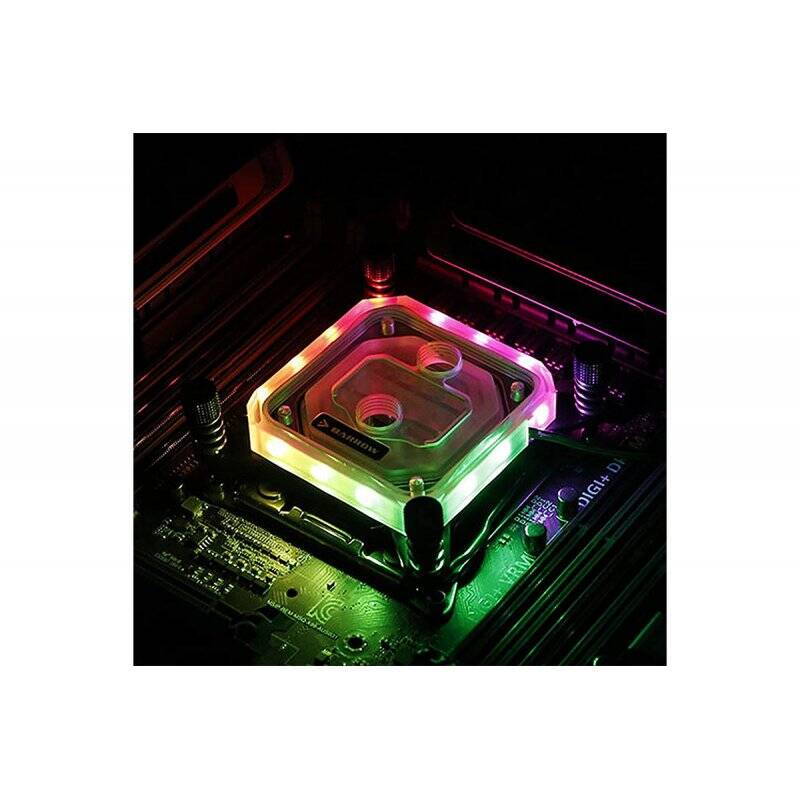 Barrow INTEL platform jetting micro waterway CPU Water block Acrylic Aurora - White