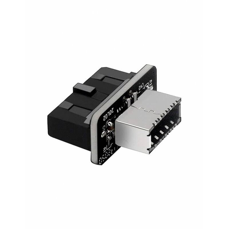 Internal 19-pin male (USB 3.0) to USB 3.1 Type-E 20-pin Key A, (180°)