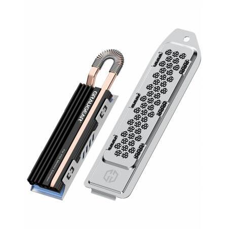 M.2 NVMe2280 SSD heatpipe cooler for PS5, cover with ventilation