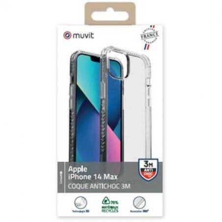 MUVIT FOR FRANCE COQUE CRYSTAL RENFORCEE 3M IPHONE 14 PLUS