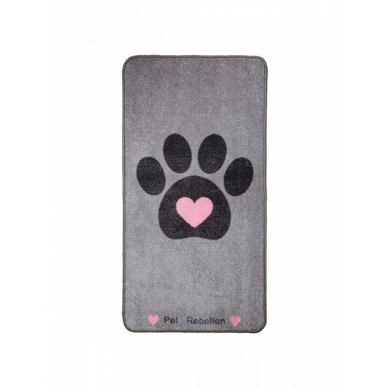 PET REBELLION - Barrier Rug  - Paw Heart - 57x110cm - (622300256198)