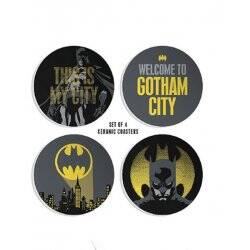 DC COMICS - Gotham City - Set de 4 dessous de verre en céramique