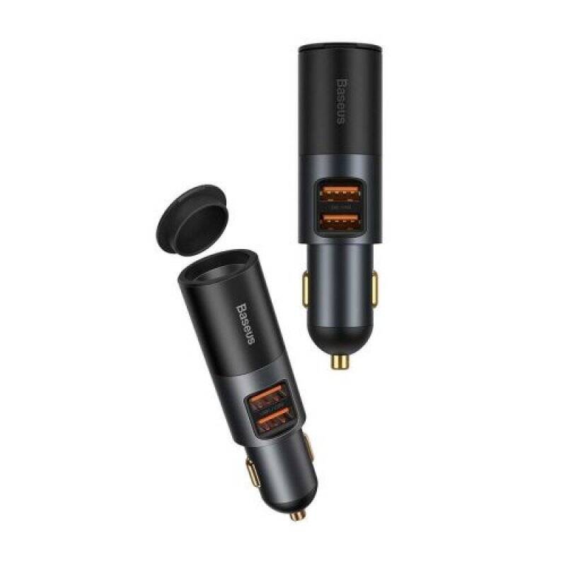 Baseus Car Charger Share Together 2x USB / Cigarette lighter socket, PPS, PD3.0, QC4.0+, SCP, 120W Gray (CCBT-D0G)