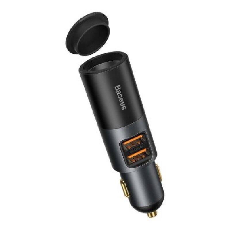 Baseus Car Charger Share Together 2x USB / Cigarette lighter socket, PPS, PD3.0, QC4.0+, SCP, 120W Gray (CCBT-D0G)