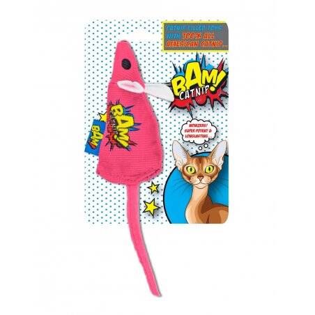 BAM! - Toy with Catnip - 10 cm - Mouse Pink - (503319006087)