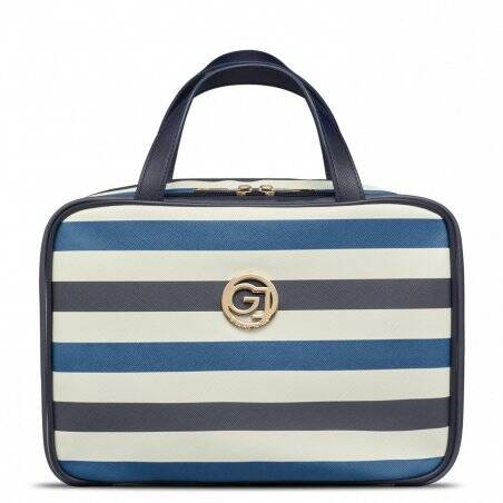 Gillian Jones - Organizer Cosmetic bag w. hangup function - Dark blue PU