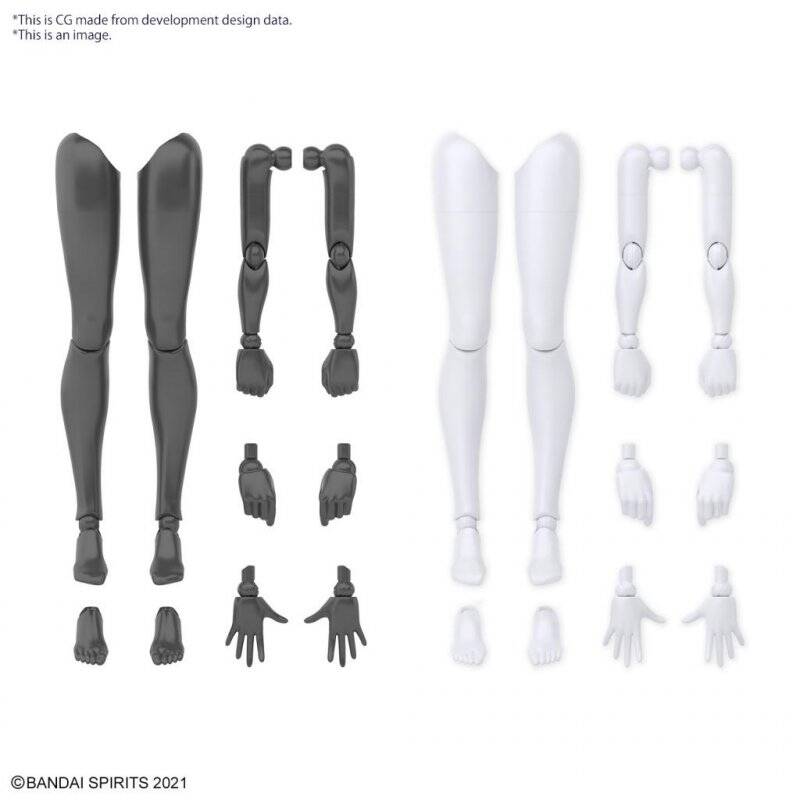 30MS -Option Body Parts Arm Parts & Leg Parts (White/Black) -Model Kit