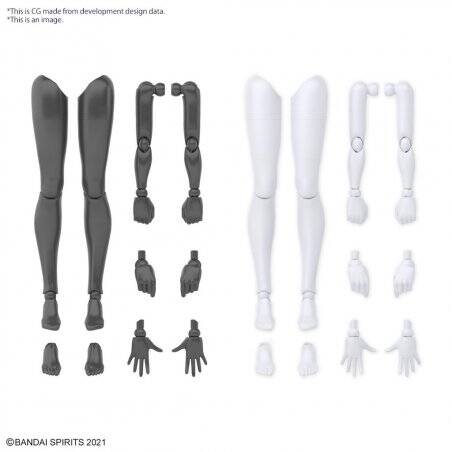 30MS -Option Body Parts Arm Parts & Leg Parts (White/Black) -Model Kit