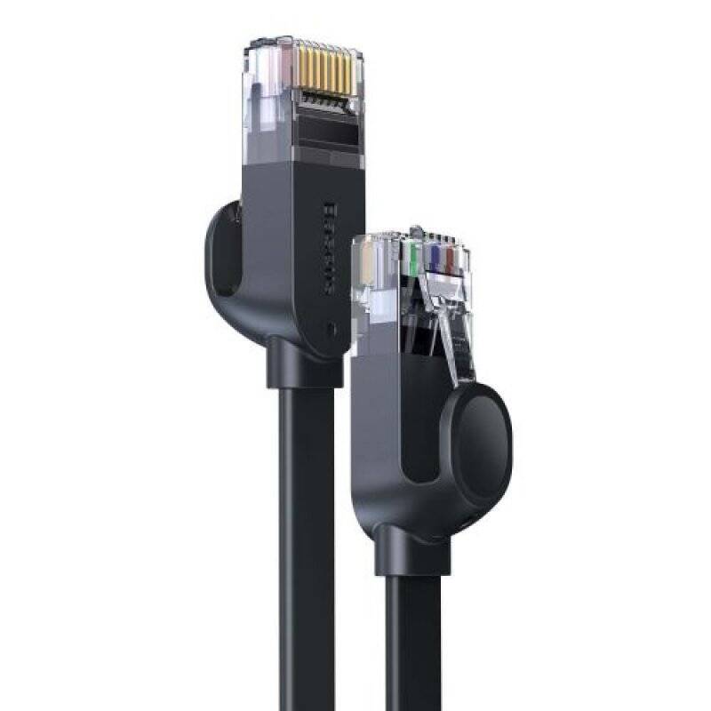Baseus Network Cable High Speed Six types of RJ45 Gigabit network cable (flat cable)1.5m Black (WKJS000001)