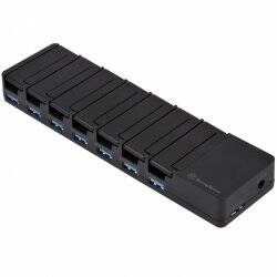 SilverStone SST-UC03B-PRO - USB Lade Station, 7 Port - 36 Watt