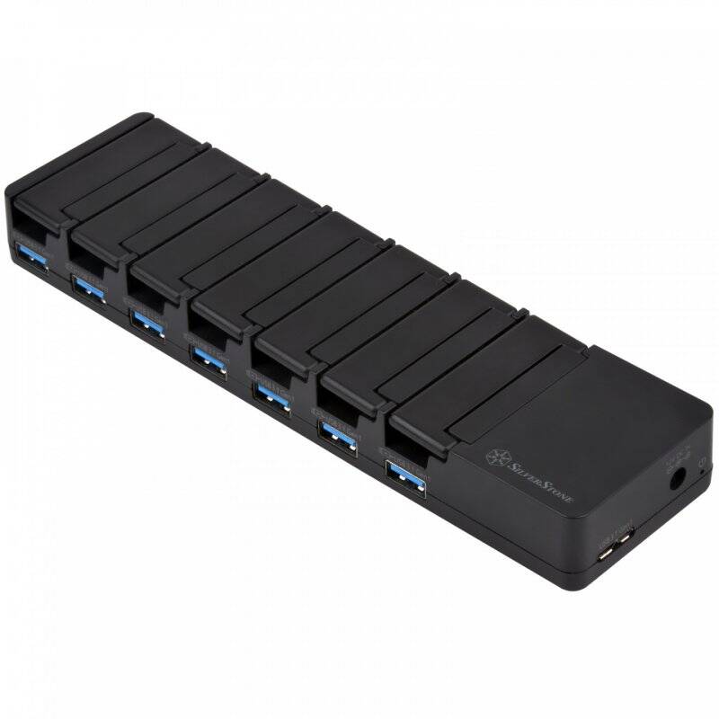 SilverStone SST-UC03B-PRO - USB Lade Station, 7 Port - 36 Watt
