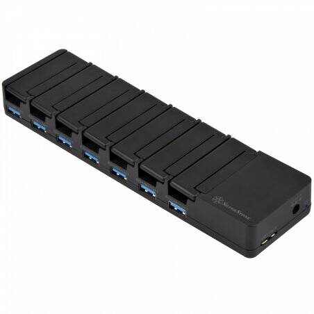 SilverStone SST-UC03B-PRO - USB Lade Station, 7 Port - 36 Watt