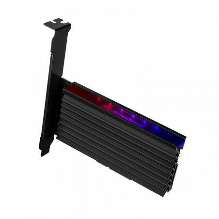 SilverStone SST-ECM24-ARGB - PCI-E Gen4 Erweiterungskarte zu M.2 (NGFF) - mit Kühler, ARGB