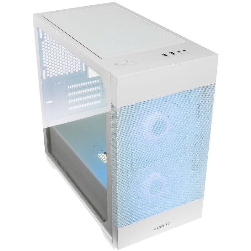 Lian Li LANCOOL 205M Mesh Micro-ATX-Gehäuse, Tempered Glass - weiß