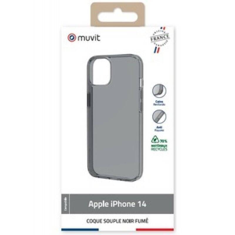 COQUE SOUPLE NOIR FUME IPHONE 14