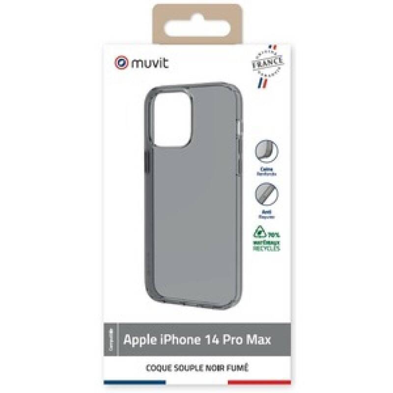 COQUE SOUPLE NOIR FUME IPHONE 14 PRO MAX