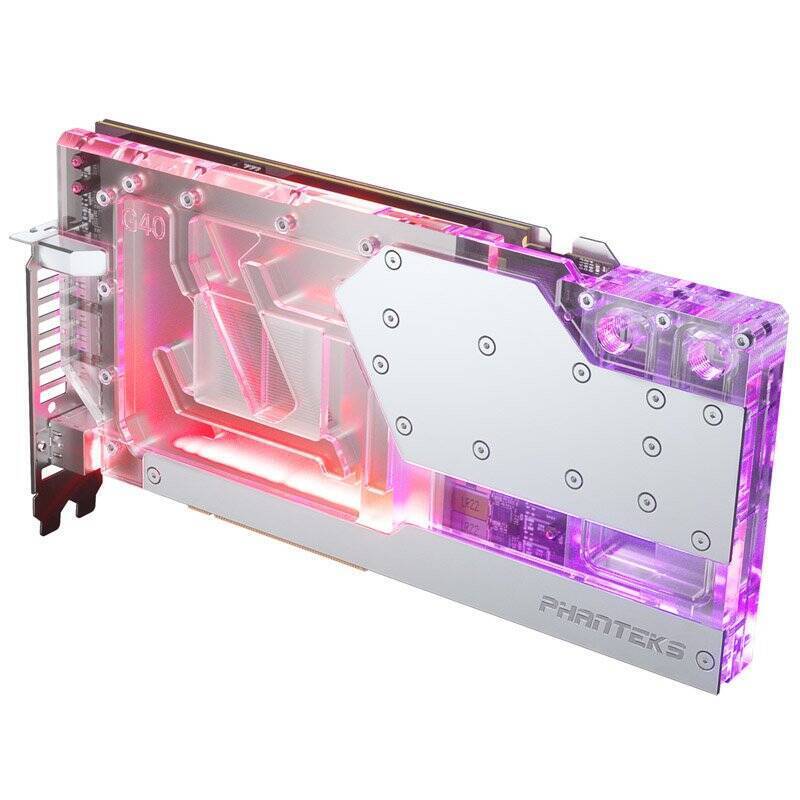 Phanteks RTX 4080/90 Wasserblock inkl. Backplate für Asus, D-RGB - chrome