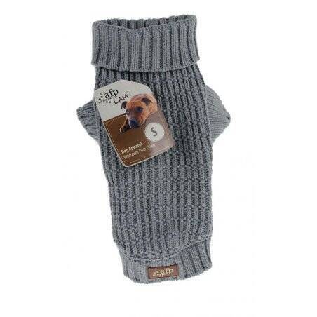 All For Paws - Knitted Dog Sweater Fishermans Grey XXL 46cm - (632.9128)