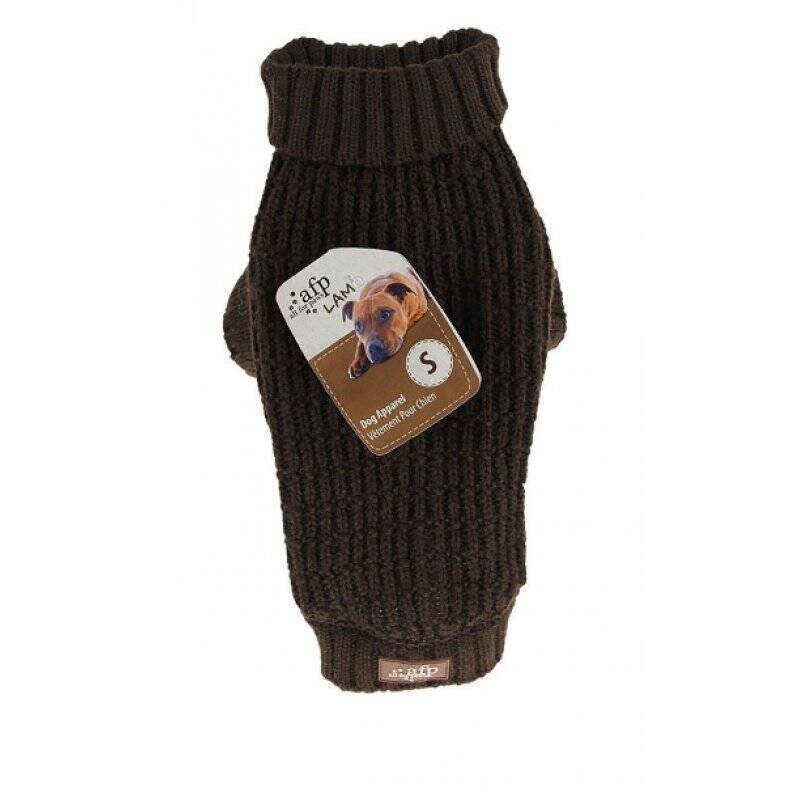 All For Paws - Knitted Dog Sweater Fishermans Brown M 30.5CM - (632.9134)