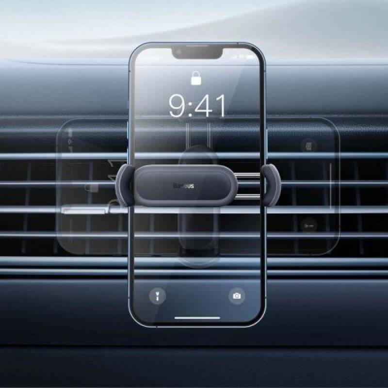 Baseus Car Mount Steel Cannon 2 Smartphone holder for the ventilation grille from 4.7 to 6.76 inch, Black (SUGP000001)