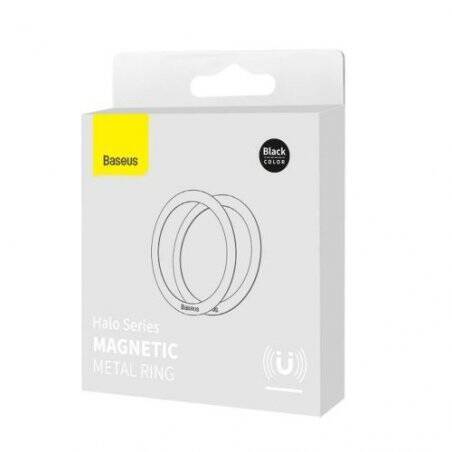 Baseus Tool Halo Series 55 mm Magnetic ring for mobilephones, (2pcs/pkg), Thickness: 0,4 mm Black (PCCH000001)
