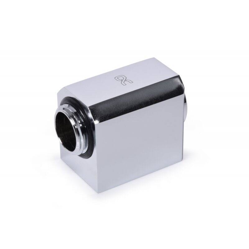 Low Profile ES L-connector rotatable G1/4 AG auf G1/4 IG - Chrome