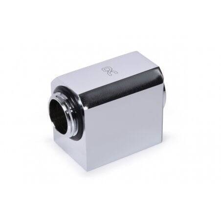 Low Profile ES L-connector rotatable G1/4 AG auf G1/4 IG - Chrome