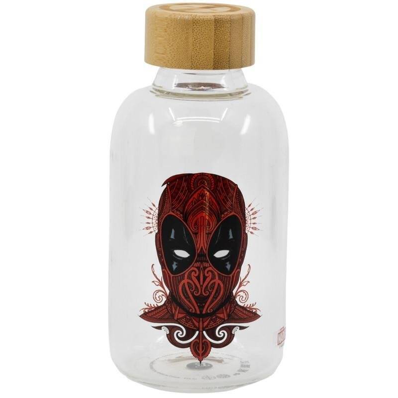 SMALL GLASS BOTTLE - DEADPOOL