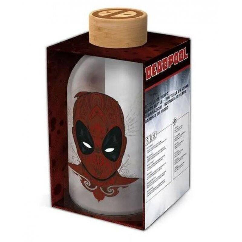 SMALL GLASS BOTTLE - DEADPOOL