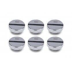 Alphacool Eiszapfen screw plug G1/4 - 6pcs Set chrome